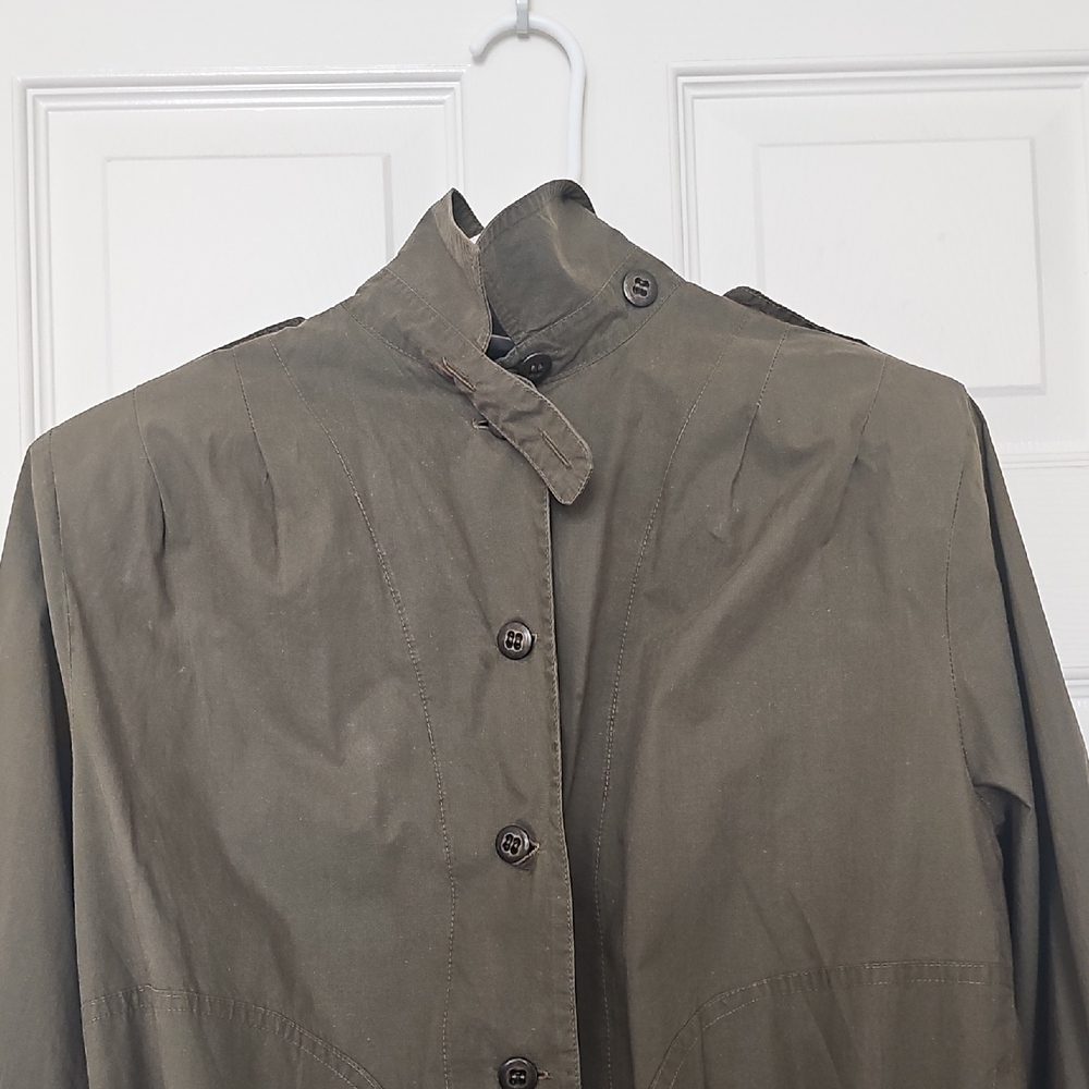 Vintage 80's Norman Todd CA Military Utility Jacket Olive Green Medium - Picture 13 of 13